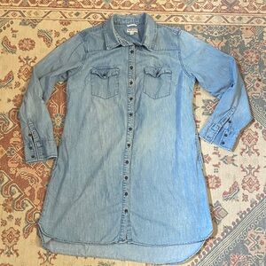 Marona Light Blue Denim Button-Up Dress